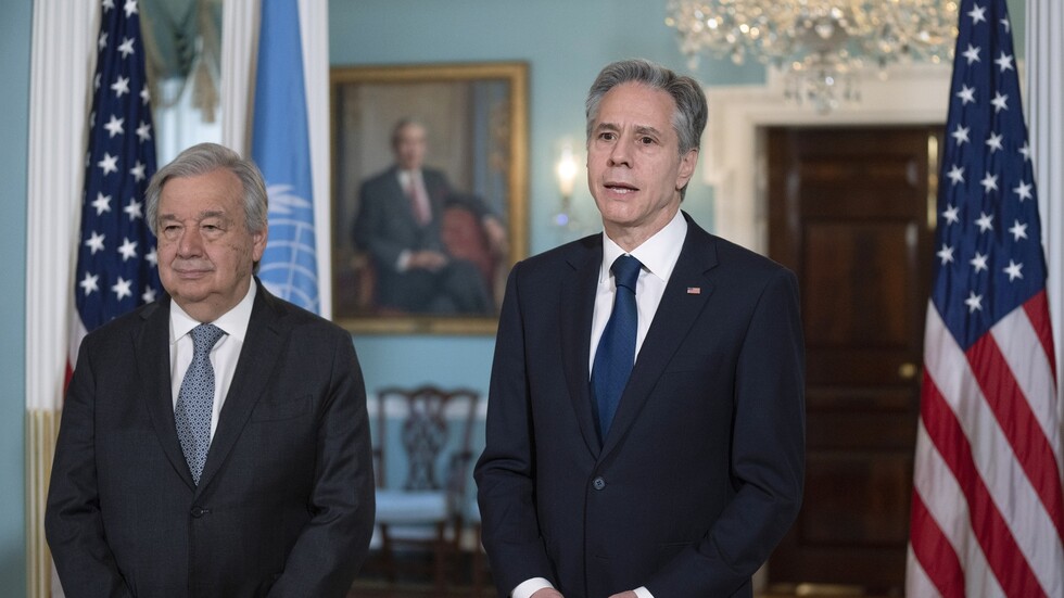 بلينكن يبحث مع غوتيريش صفقة تصدير الحبوب الأوكرانية والوضع في السودان