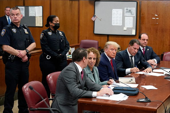 الصور الأولى لمثول ترامب أمام القاضي داخل المحكمة