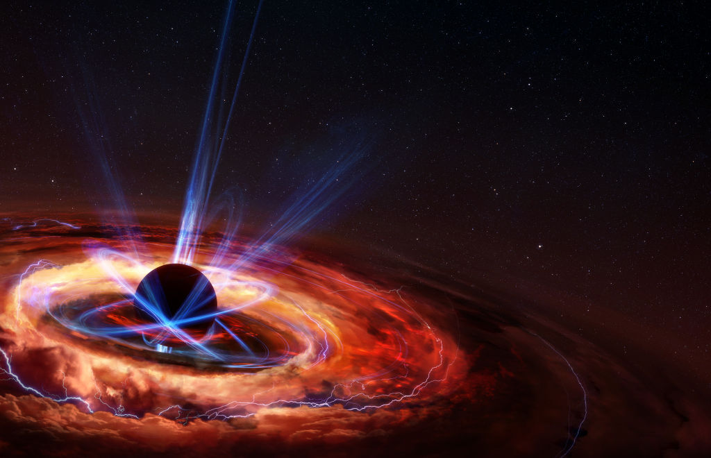 التقاط أول صورة مباشرة على الإطلاق لنُفاثة قوية من المادة يطلقها ثقب أسود فائق الكتلة