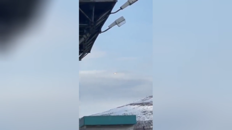 لحظة تحطم طائرة عسكرية روسية في مقاطعة مورمانسك
