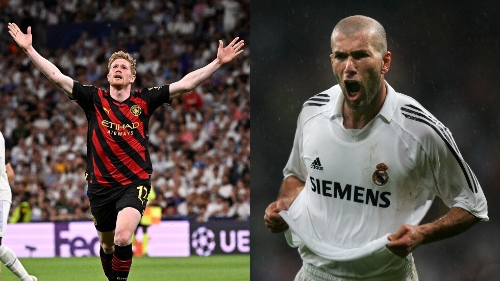 كيفن دي بروين يعادل رقم الأسطورة زيدان بـ"قذيفة" في دوري الأبطال (فيديو)