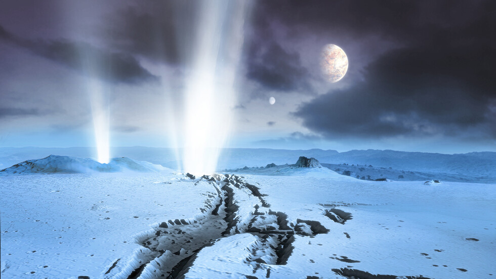 جيمس ويب يرصد عمودا هائلا من بخار الماء يتصاعد من قمر زحل 