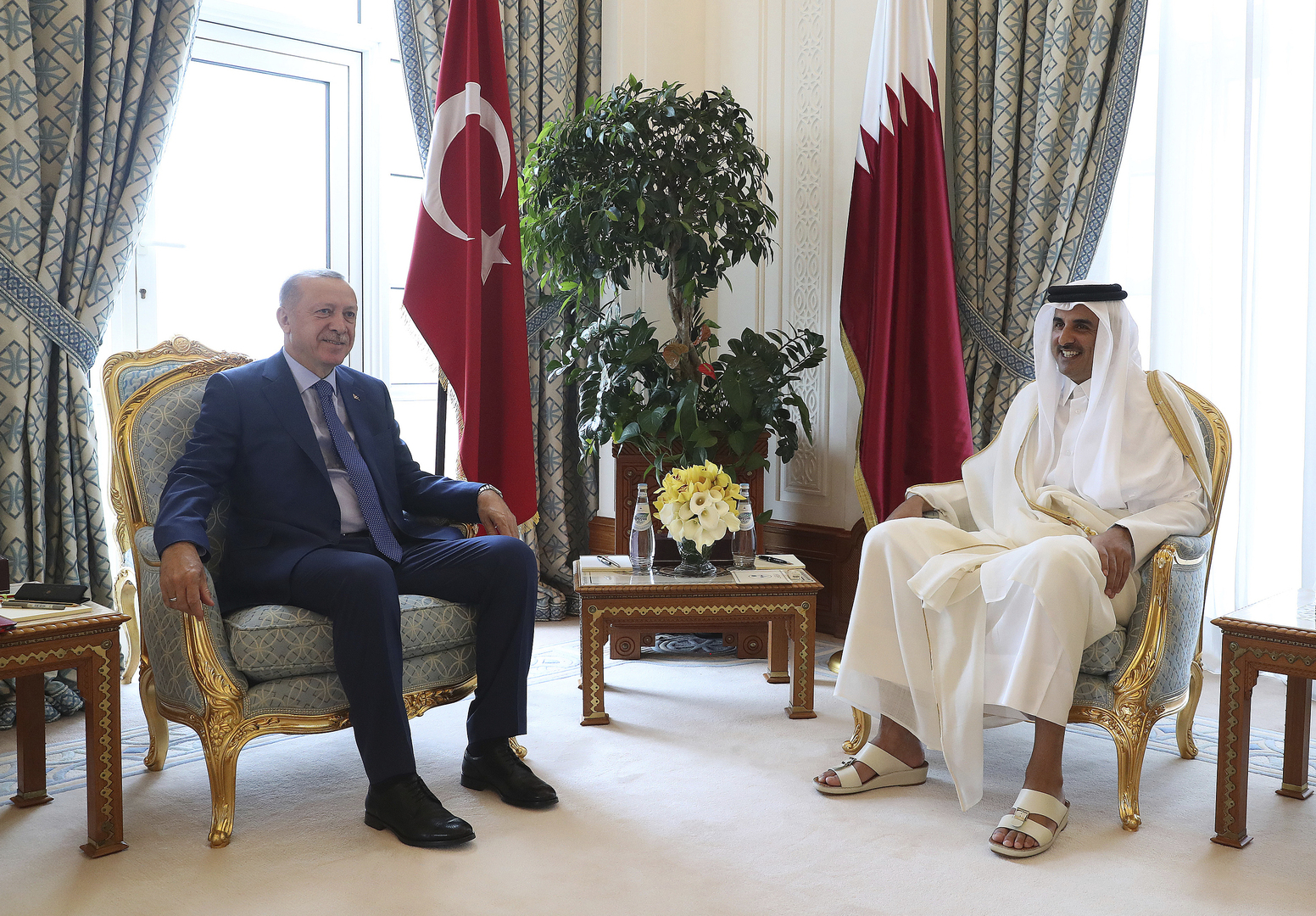 أمير قطر الشيخ تميم بن حمد يهنئ أردوغان بفوزه في الجولة الثانية من الانتخابات الرئاسية التركية