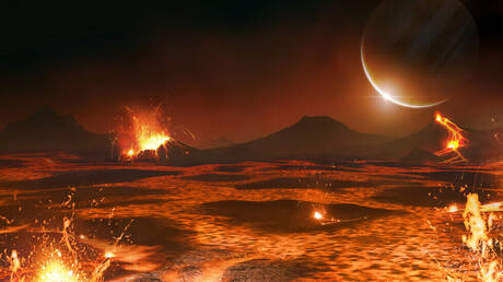القمر البركاني للمشتري آيو يتوهج باللون الأحمر في صور مذهلة من مركبة جونو