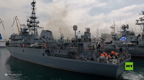 بعد هجوم أوكراني عليها .. استقبال سفينة "إيفان خورس" في ميناء سيفاستوبول
