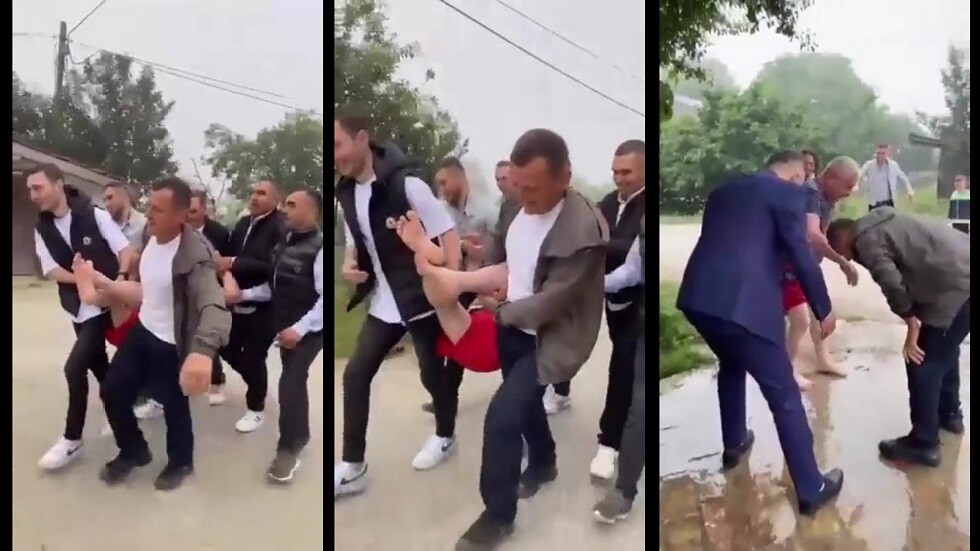 شاهد.. قرية تركية تعاقب من لم يؤد صلاة العيد بطريقة غريبة (فيديو)