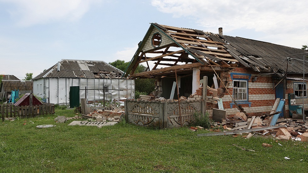 آثار للقصف الأوكراني في مقاطعة بيلغورود