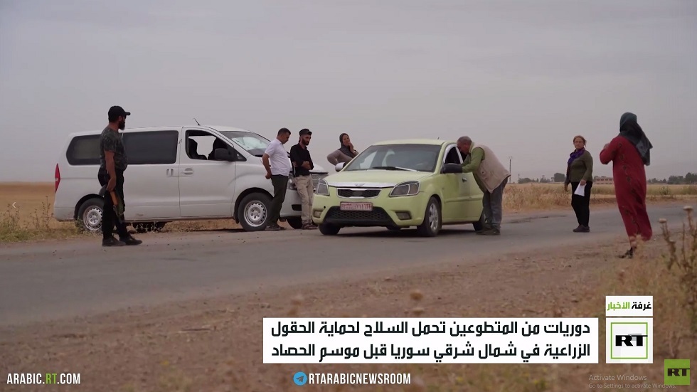 دوريات لحماية المحاصيل شمال شرقي سوريا