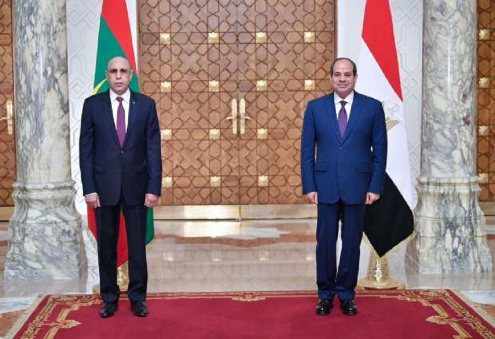 الرئيس المصري عبد الفتاح السيسي والرئيس الموريتاني محمد ولد الغزواني