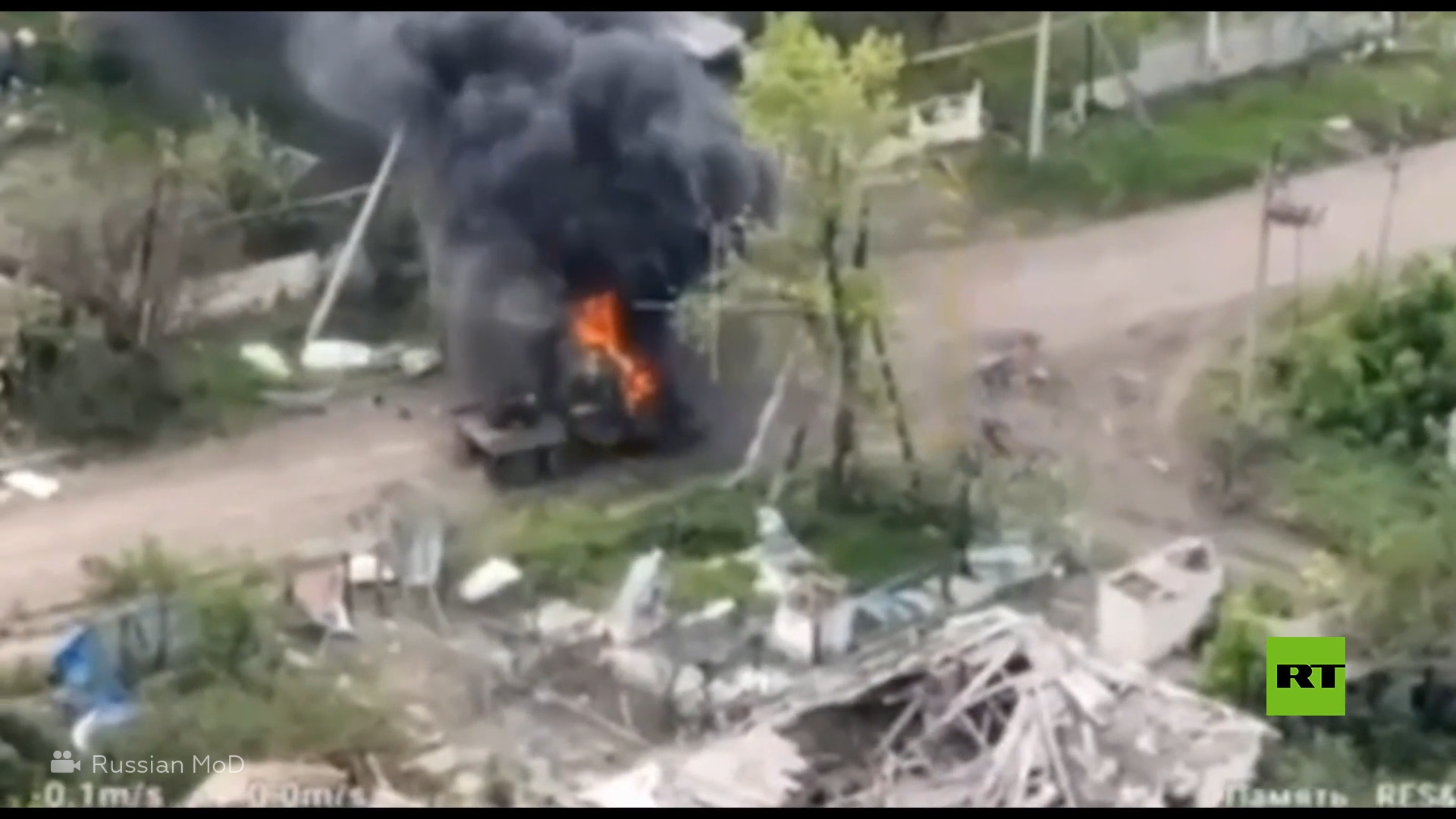 طائرات مسيرة روسية تدمر قافلة مركبات عسكرية أوكرانية ثقيلة