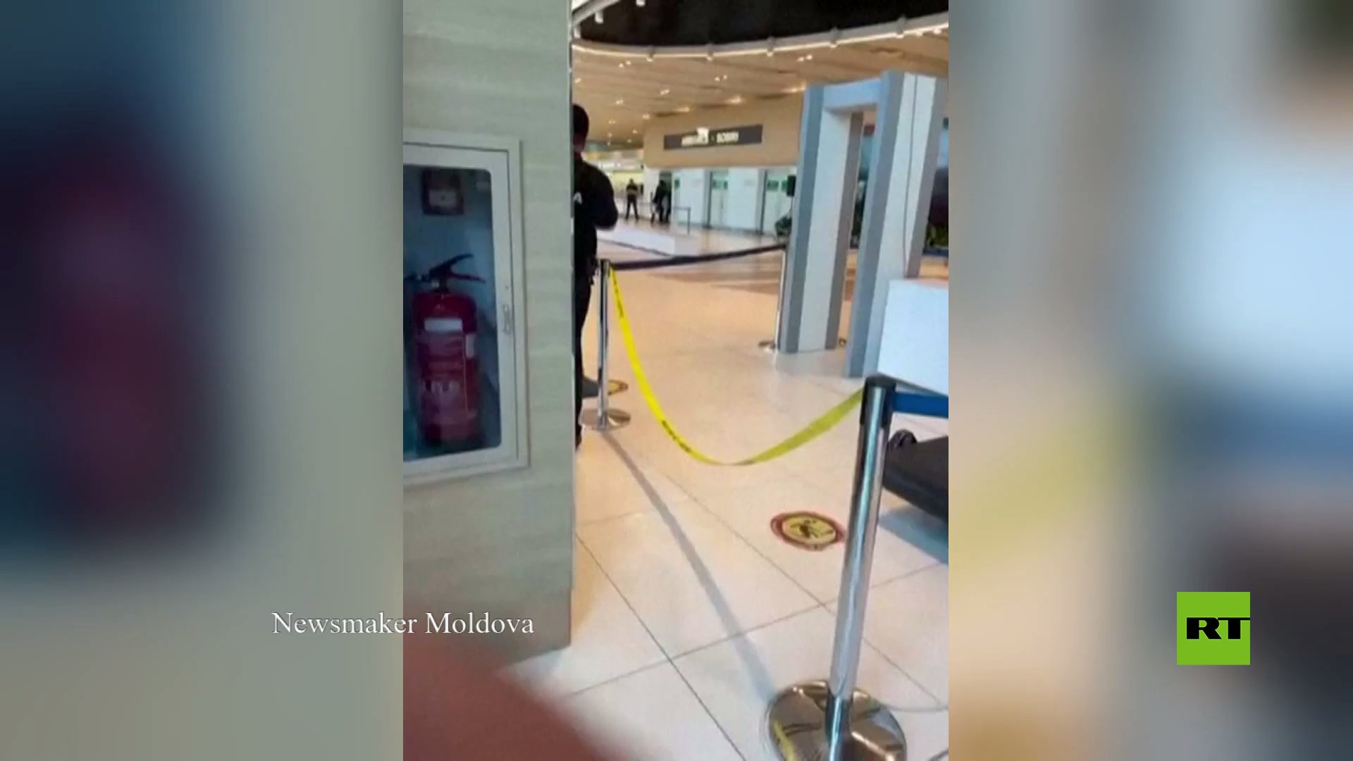 لحظة إطلاق نار في مطار كيشيناو بمولدوفا