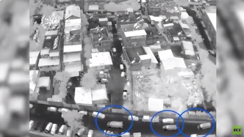 الجيش الاسرائيلي يوثق العملية في مخيم جنين من الجو