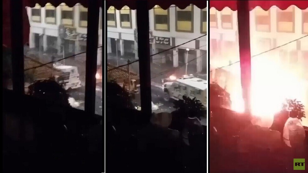 شاهد لحظة تفجير عبوة ناسفة في آلية عسكرية إسرائيلية في جنين (فيديو)