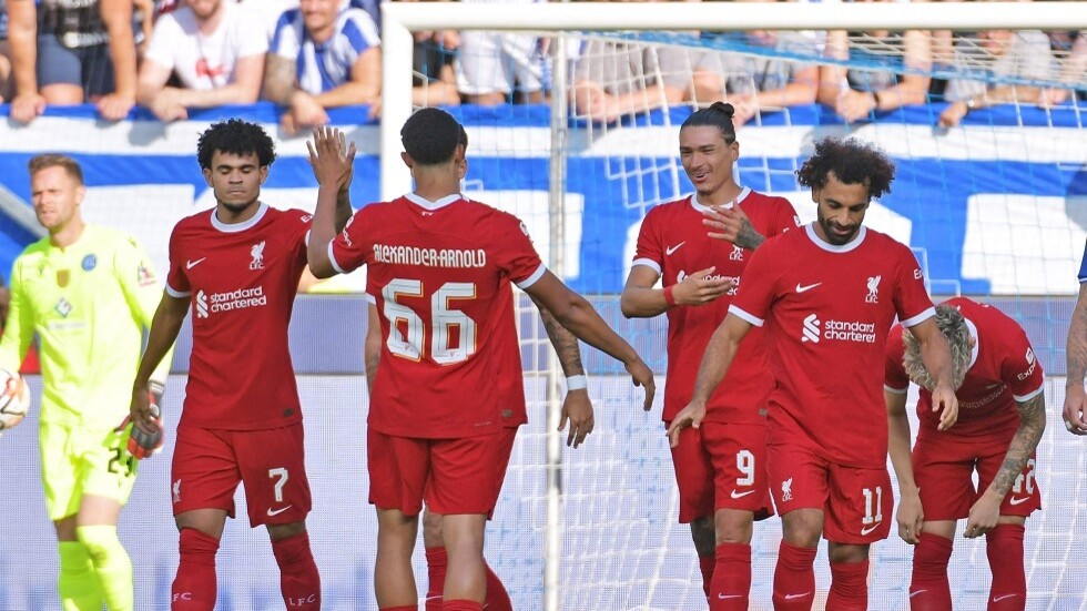 شاهد.. رباعية ليفربول في مرمى كارلسروه