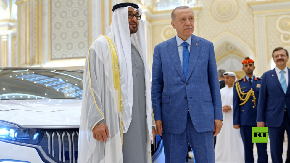 أردوغان يمنح هدية لرئيس الإمارات