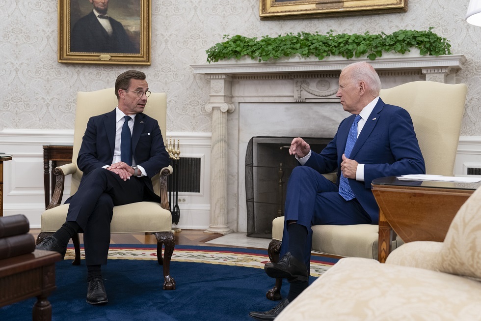 بايدن ورئيس وزراء السويد يؤكدان مواصلة دعم أوكرانيا وتنسيق الجهود عبر الأطلسي بشأن الصين