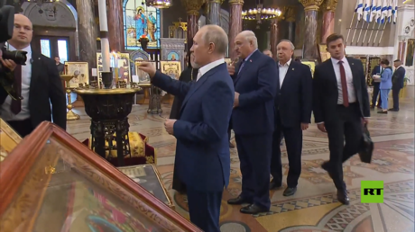 بوتين ولوكاشينكو يزوران كاتدرائية كرونشتاد البحرية
