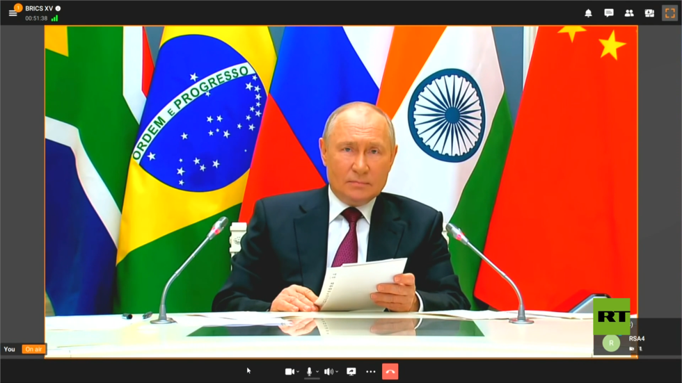بوتين: الغرب يسعى للهيمنة و"بريكس" توسع قدراتها