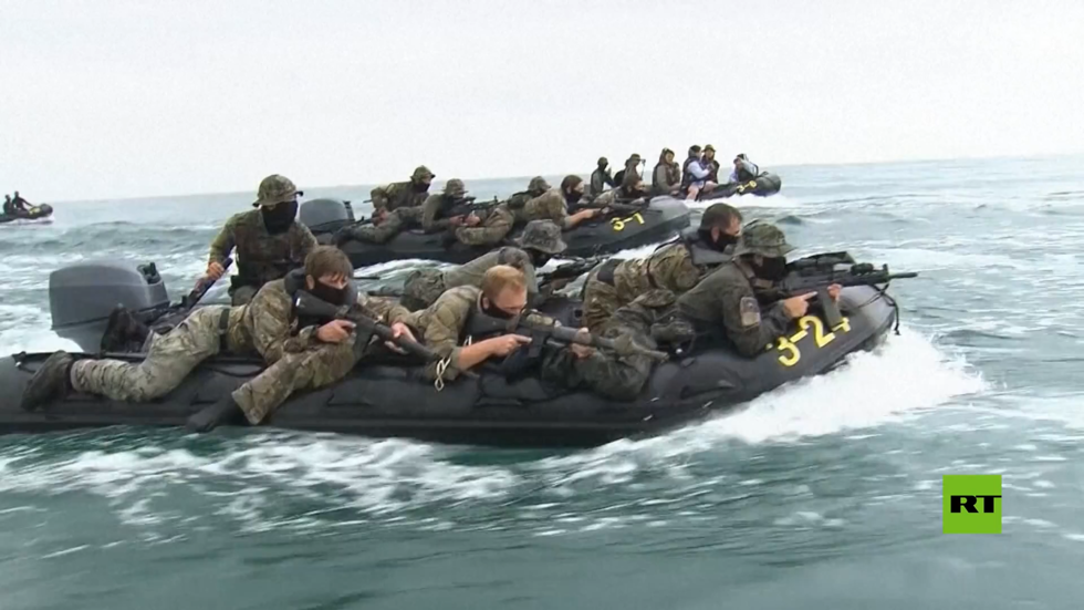 القوات الأمريكية والكورية الجنوبية الخاصة تقتحم شاطئا خلال التدريبات