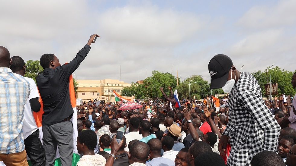 جانب من المظاهرات في النيجر (صورة أرشيفية)