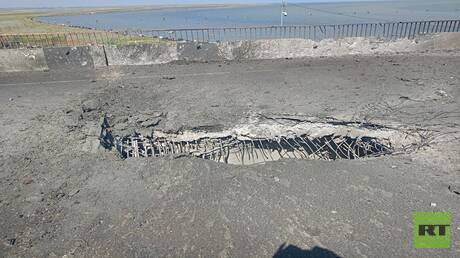 تضرر طفيف لجسر تشونغارسكي بين شبه جزيرة القرم ومقاطعة خيرسون بسبب اعتداء أوكراني
