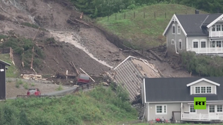 بالفيديو.. انهيار جزئي لسد نتيجة الأمطار الغزيرة في النرويج