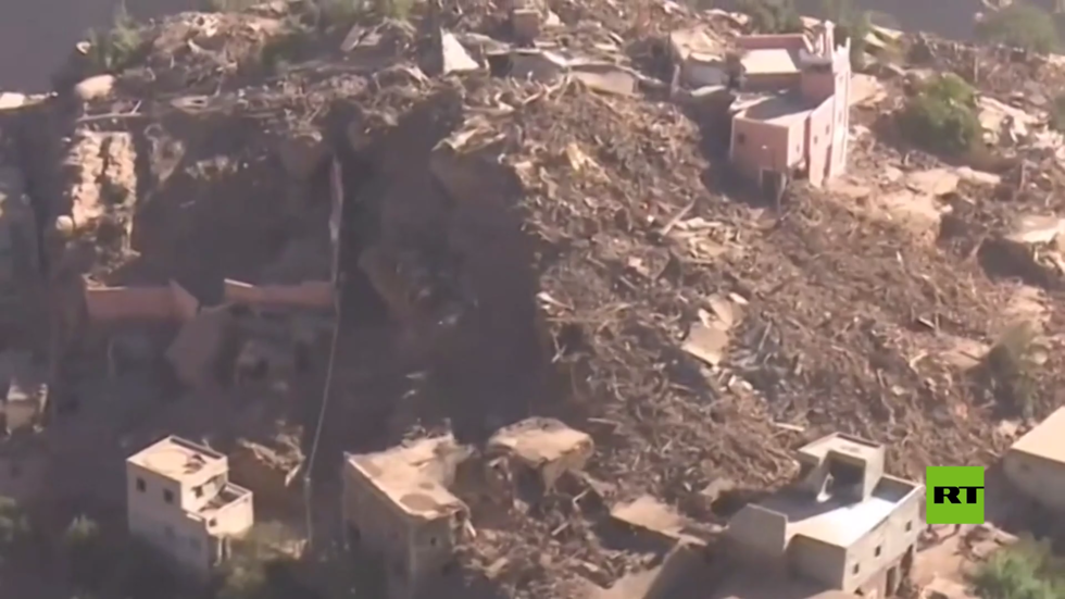 لقطات من السماء لحجم الدمار الذي خلفه الزلزال المدمر في المغرب