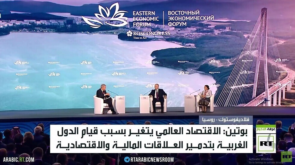 بوتين: الغرب يدمر نظام العلاقات المالية