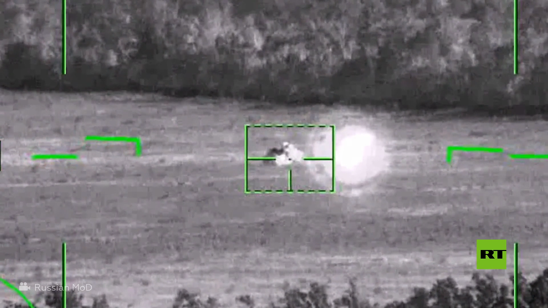صاروخ موجه يدمر دبابة أوكرانية