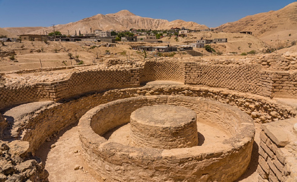 حمام روماني أثري في أريحا القديمة.