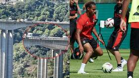 مشاهد مرعبة.. لاعب يهدد بالانتحار بسبب صديقته