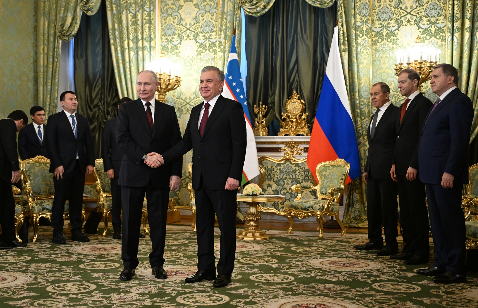 رئيسا روسيا وأوزبكستان