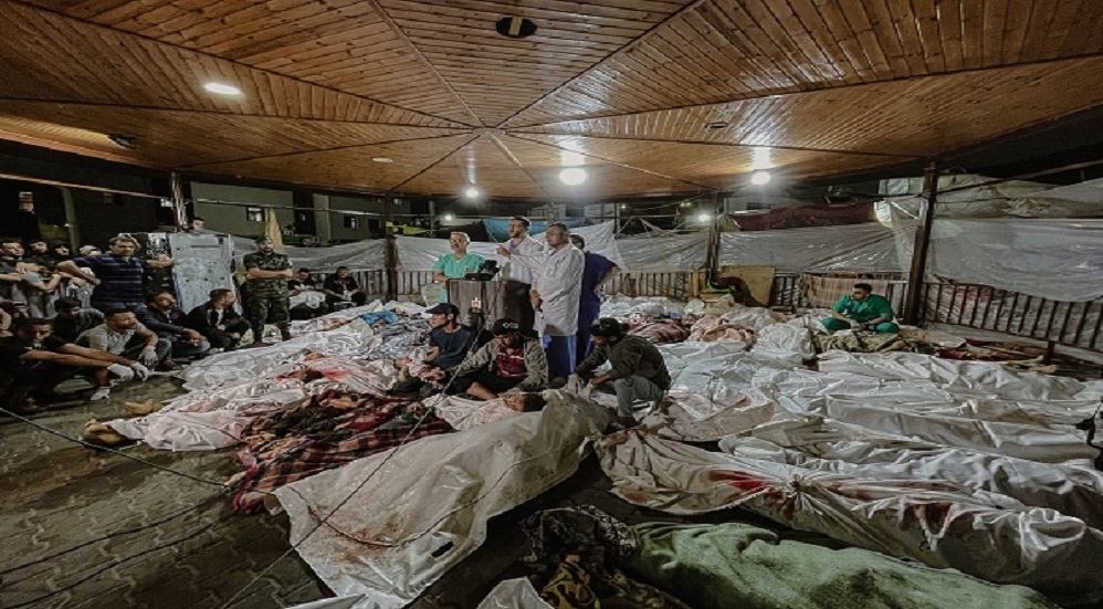 شاهد.. لحظة قصف المستشفى المعمداني بقطاع غزة.. مجزرة كبيرة