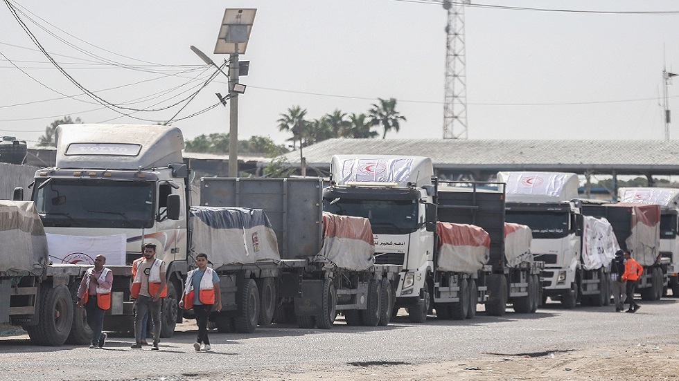 مصدر لـ"آرتي": 20 شاحنة من المساعدات جاهزة لدخول غزة عبر رفح