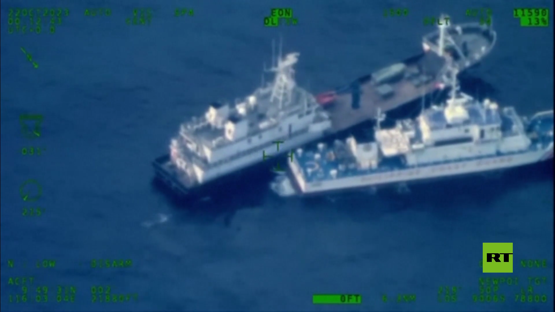 بالفيديو.. حادث مواجهة جديدة بين السفن الصينية والفلبينية في منطقة متنازع عليها ببحر الصين الجنوبي