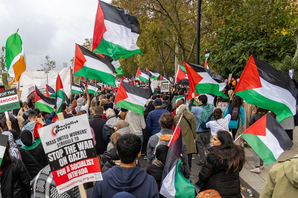 توجيه اتهامات لخمسة أشخاص بعد تظاهرة مؤيدة للفلسطينيين في لندن