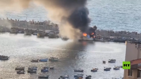 غارة إسرائيلية تستهدف ميناء غزة
