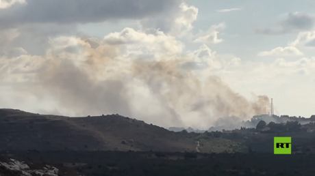 مشاهد لقصف متبادل على الحدود اللبنانية الإسرائيلية