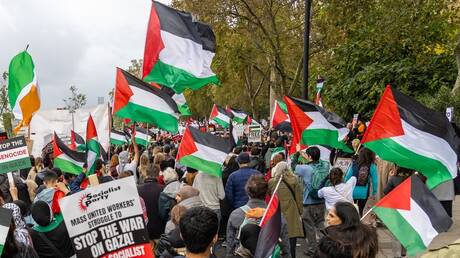 توجيه اتهامات لخمسة أشخاص بعد تظاهرة مؤيدة للفلسطينيين في لندن