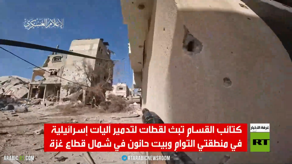 القسام تبث لقطات لتدمير آليات إسرائيلية