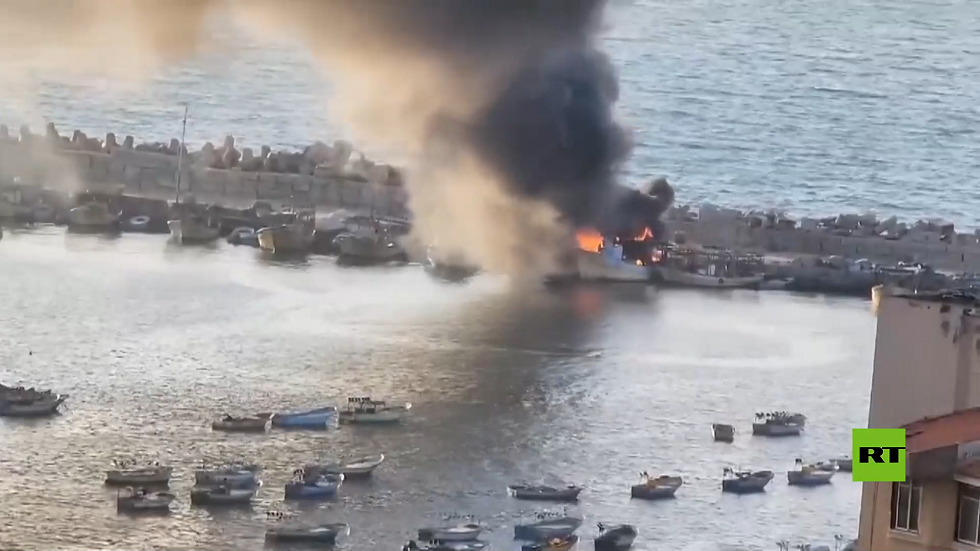 شاهد كيف تحول ميناء غزة بعد القصف الإسرائيلي (صور + فيديو)