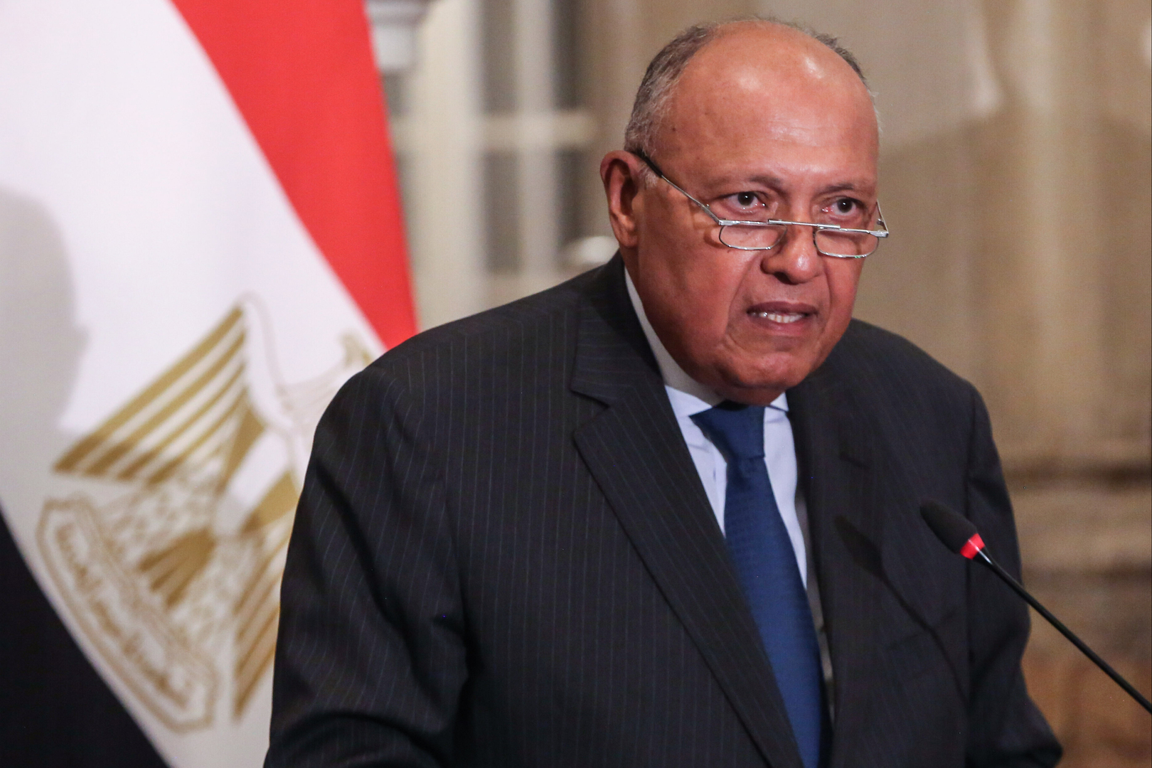وزير الخارجية المصري بمجلس الأمن: نحذر من تأثير تهجير الفلسطينيين على السلم في المنطقة بأسرها