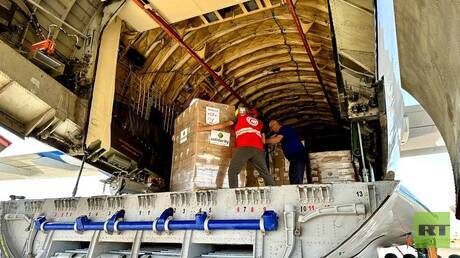 وصول طائرتي مساعدات روسية إلى مصر تمهيدا لإرسالها إلى غزة (صور-فيديو)