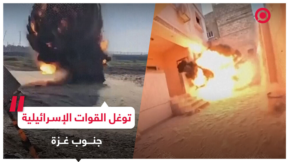 مشاهد من توغل الجيش الإسـ،رائيلي في خان يونس جنوب قطـ،اع غـ،زة