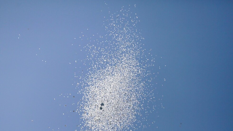 الجيش الإسرائيلي يلقي مناشير على جنوب لبنان (صورة + فيديو)