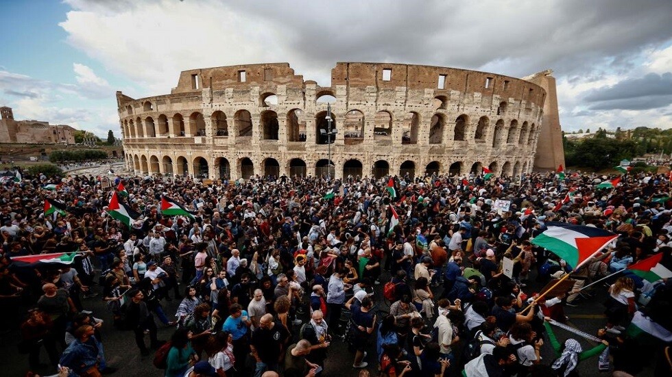 شرطة روما: للفلسطينيين حق التظاهر مع التزامنا بأمن الطائفة اليهودية