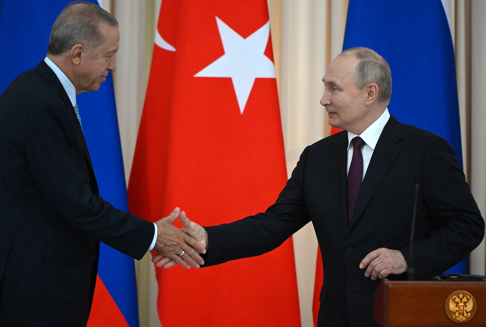 أردوغان: اتفقت مع بوتين حول مسألة إمدادات الغاز الروسي إلى أوروبا