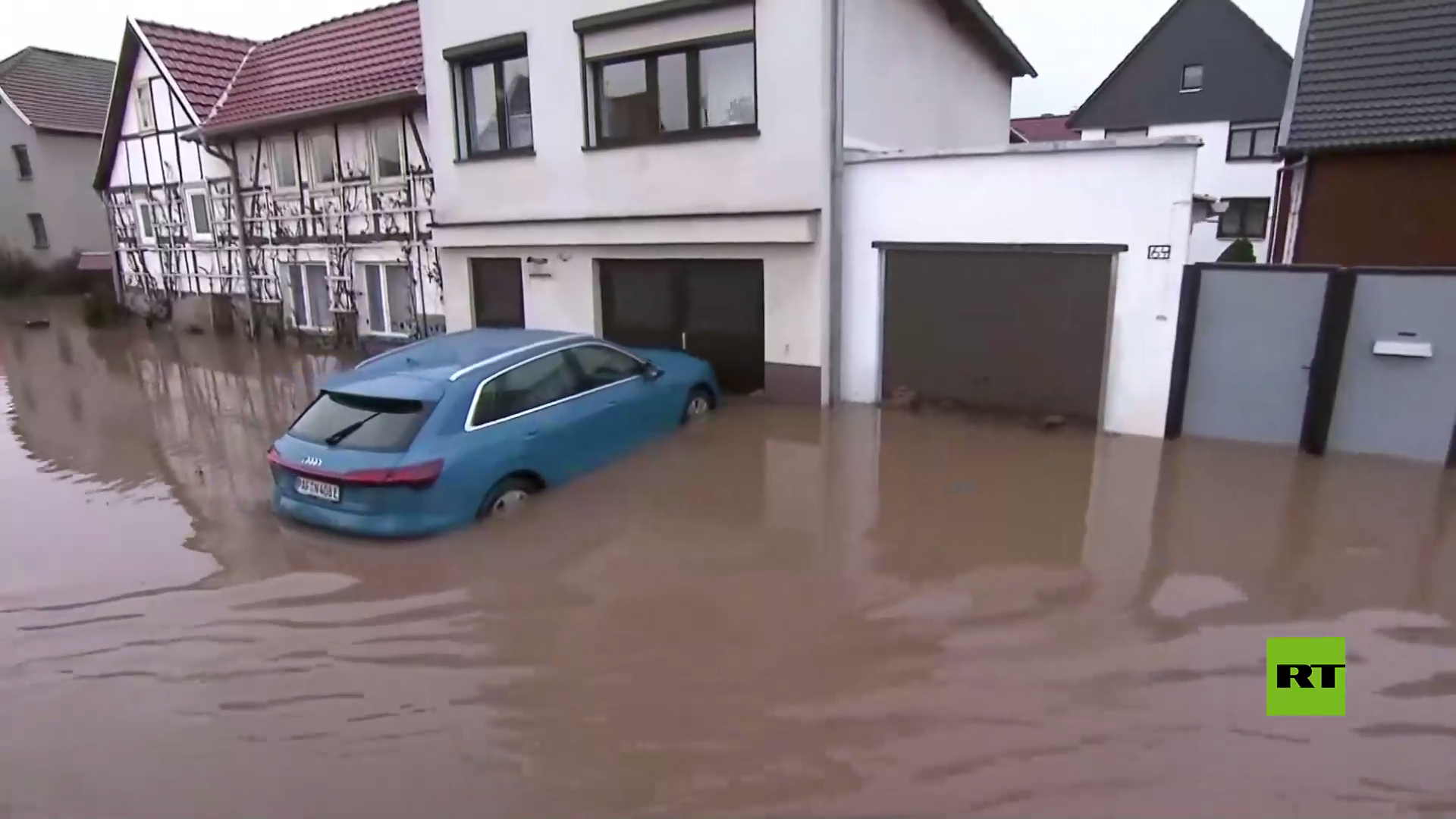 بالفيديو.. فيضانات عارمة في ألمانيا