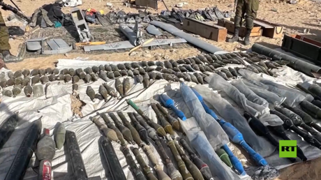 الجيش الإسرائيلي ينشر لقطات للعثور على أكبر مخبأ للأسلحة في غزة