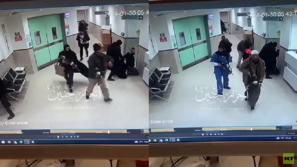 شاهد.. اللحظات الأولى لاغتيال الفلسطينيين الثلاثة داخل مستشفى ابن سينا في جنين